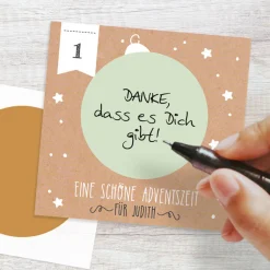 Rubbel Adventskalender Karten-Set zum Beschriften
