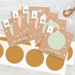 Rubbel Adventskalender Karten-Set zum Beschriften