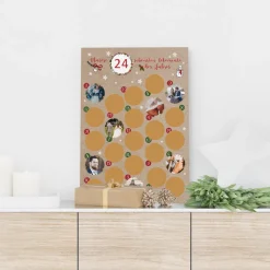 Rubbel Adventskalender mit Fotos "Vintage Kranz"