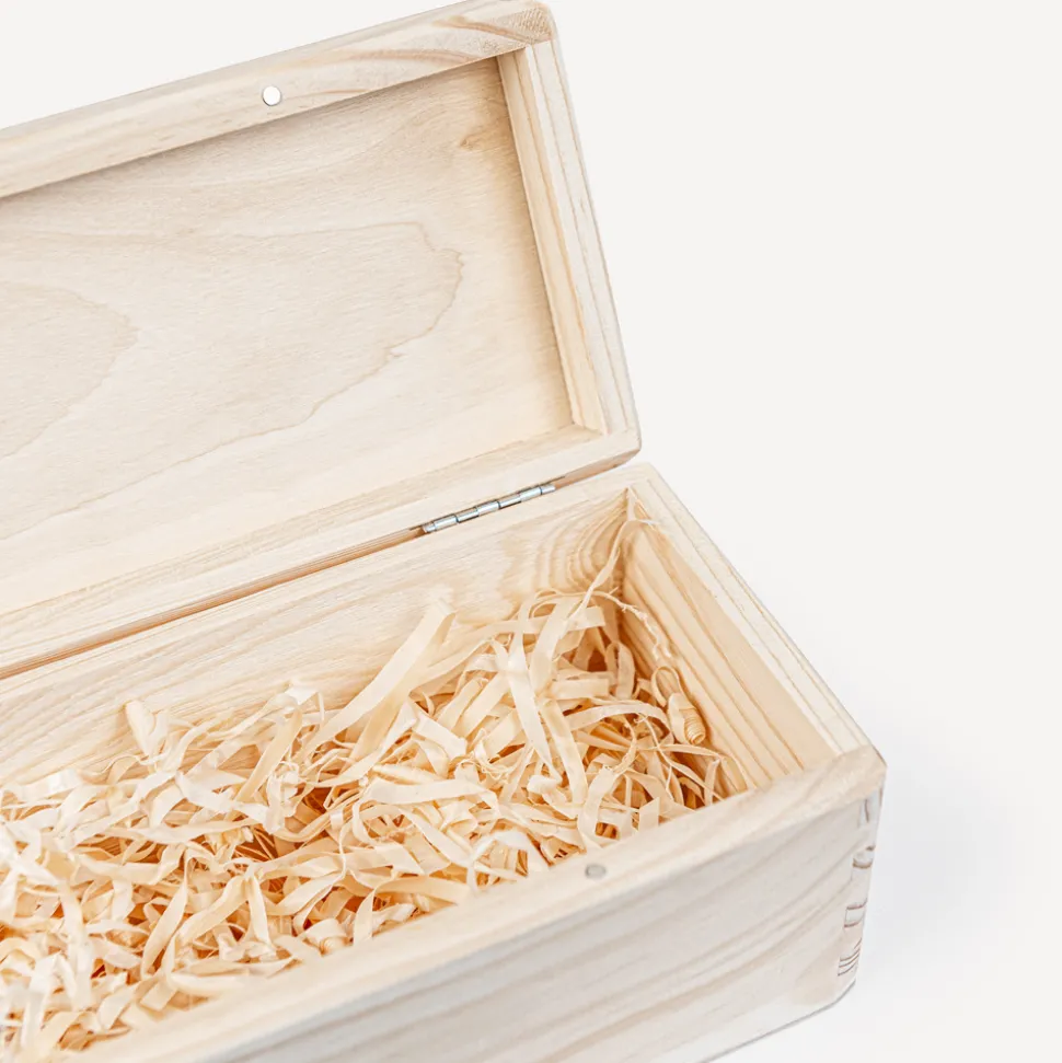 Schmale Kerzenbox Holz "Kommt her und esst!"