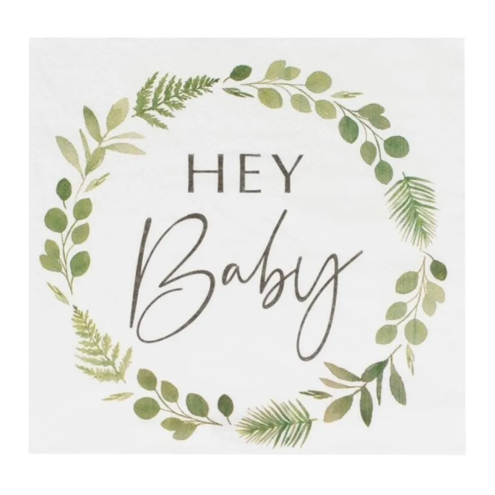 Servietten Babyparty "Hey Baby" 16 Stück