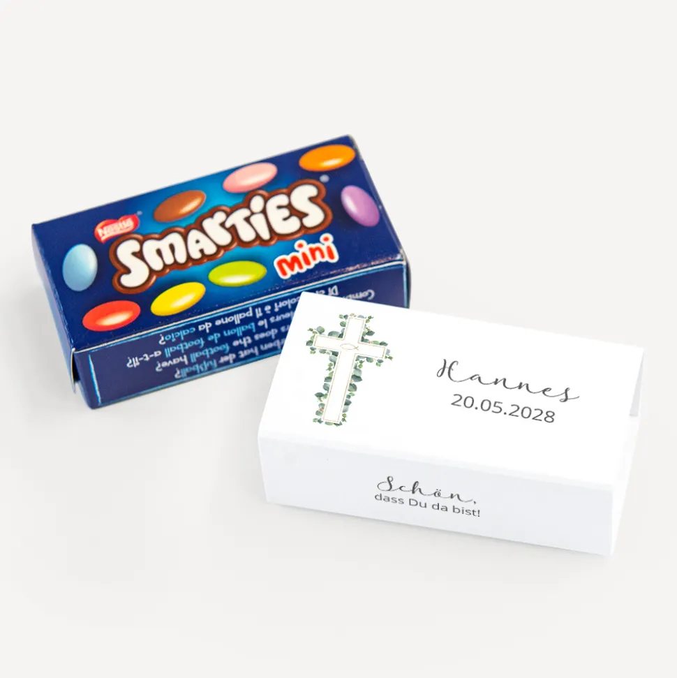 SMARTIES mini mit Banderole "Eukalyptus Kreuz"