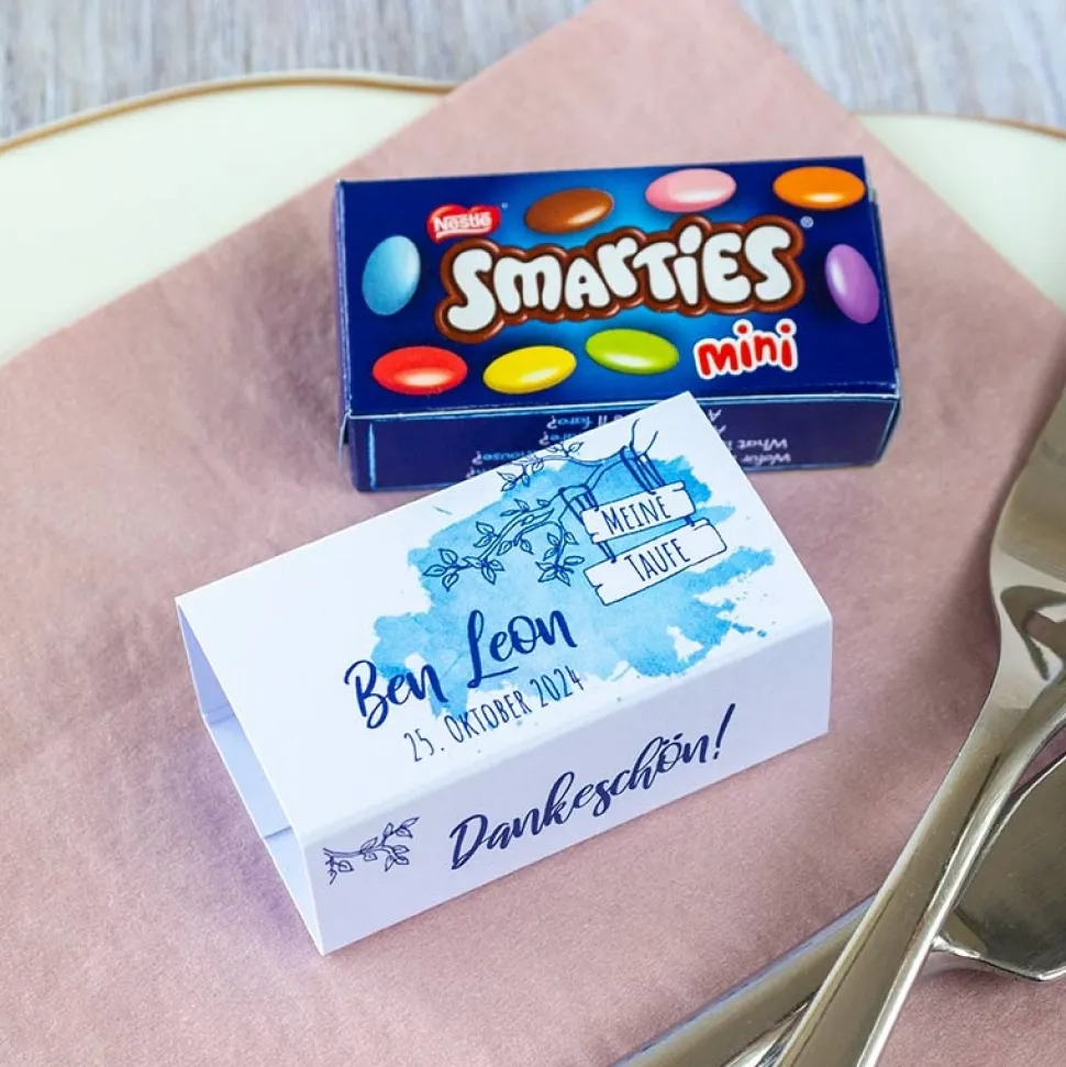 SMARTIES mini mit Banderole Junge Aquarell