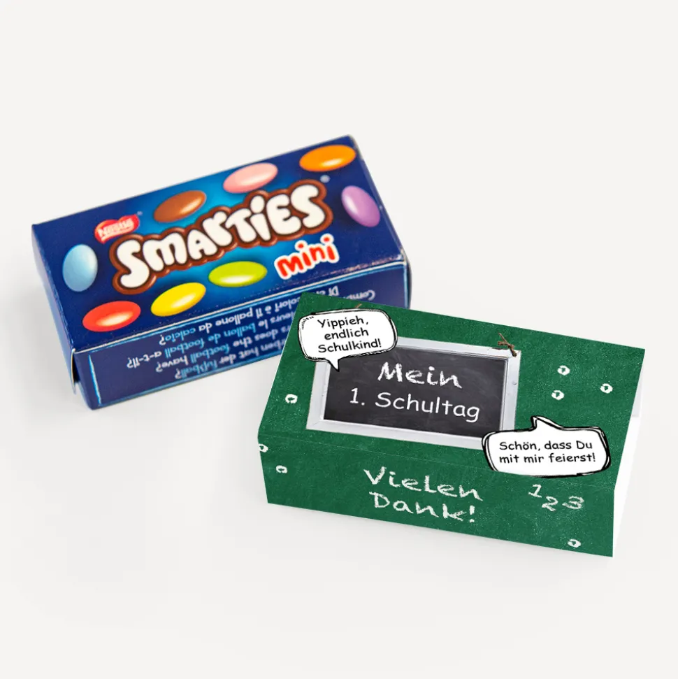 SMARTIES mini mit Banderole "Schulanfang"