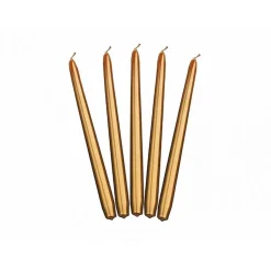 Stabkerzen gold 24 cm 10 Stück