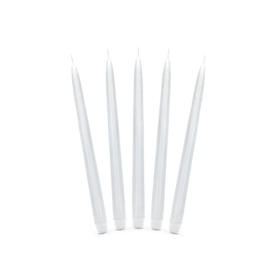 Stabkerzen weiß 24 cm 10 Stück