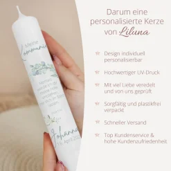 Taufkerze Arche Noah Aquarell schmal