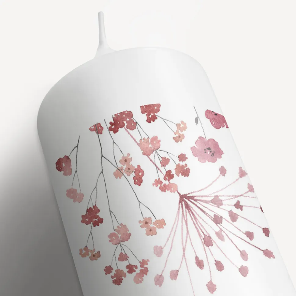 Taufkerze Trockenblumen Blush