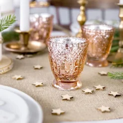 Teelichthalter roségold "Romance"