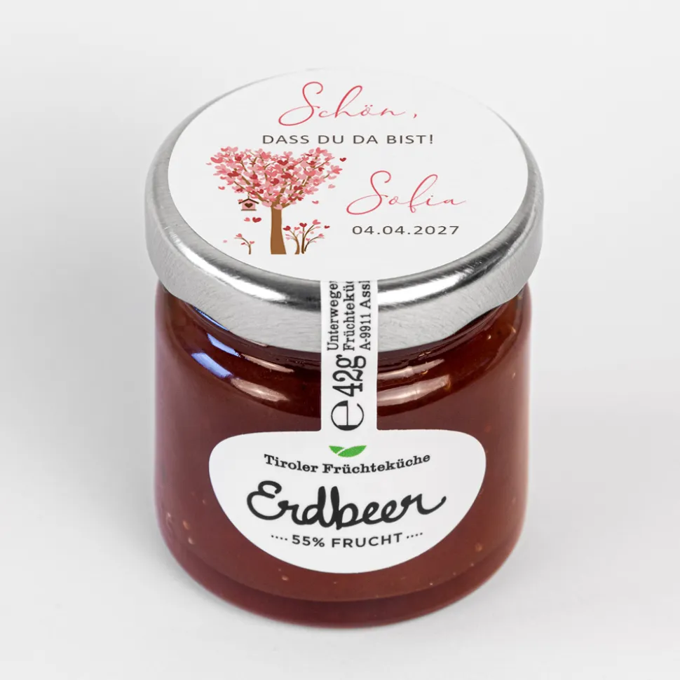 Tiroler Früchteküche Erdbeer Konfitüre "Baum Herzen“