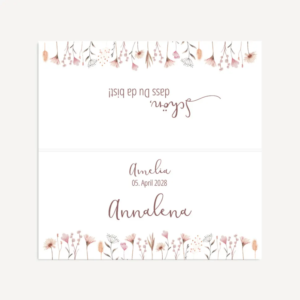 Tischkarte Aufsteller "Wild Flowers"