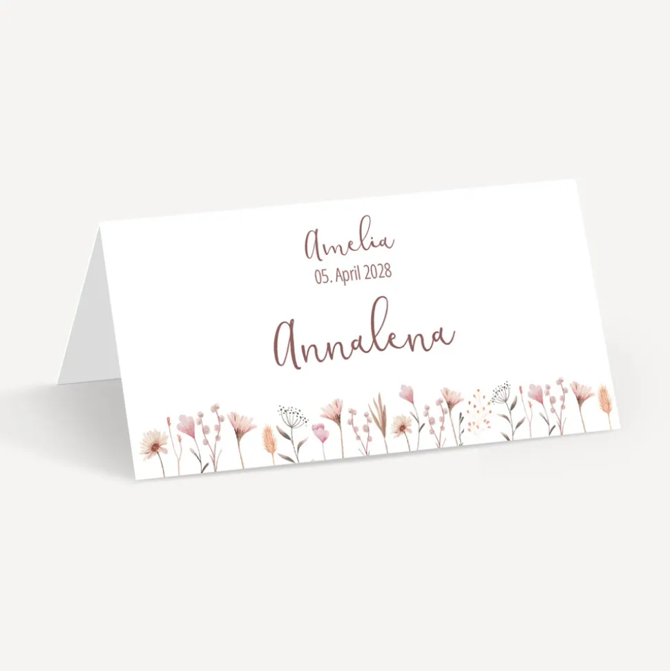 Tischkarte Aufsteller "Wild Flowers"