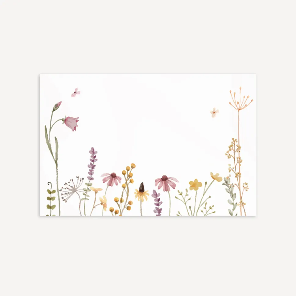 Tischkarte "Wildromantische Blüten"
