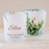 Tischkarte Windlicht Greenery inkl. Glas