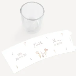 Tischkarte Windlicht "Natur" inkl. Glas