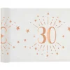 Tischläufer 30. Geburtstag roségold 30 cm x 5 m