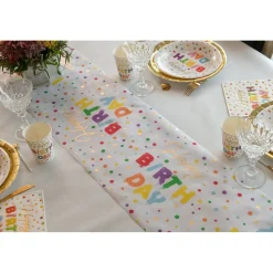 Tischläufer "Happy Birthday" bunt 28 cm x 3 m