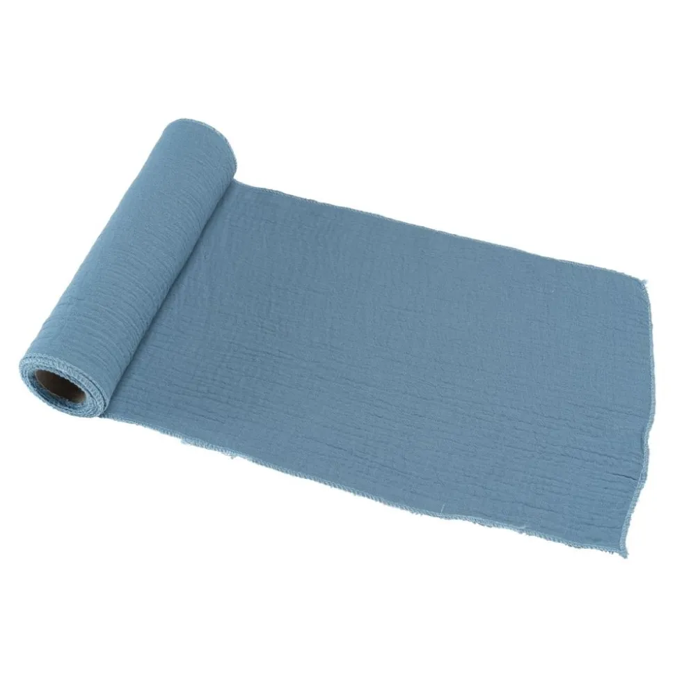 Tischläufer rauchblau 26 cm x 3 m