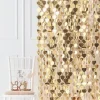 Vorhang Herzen gold metallic 1 m x 2,5 m