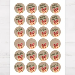 Weihnachtsaufkleber Geschenk 48 Stück