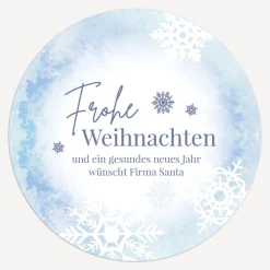 Weihnachtskarte rund "Schneeflocken"