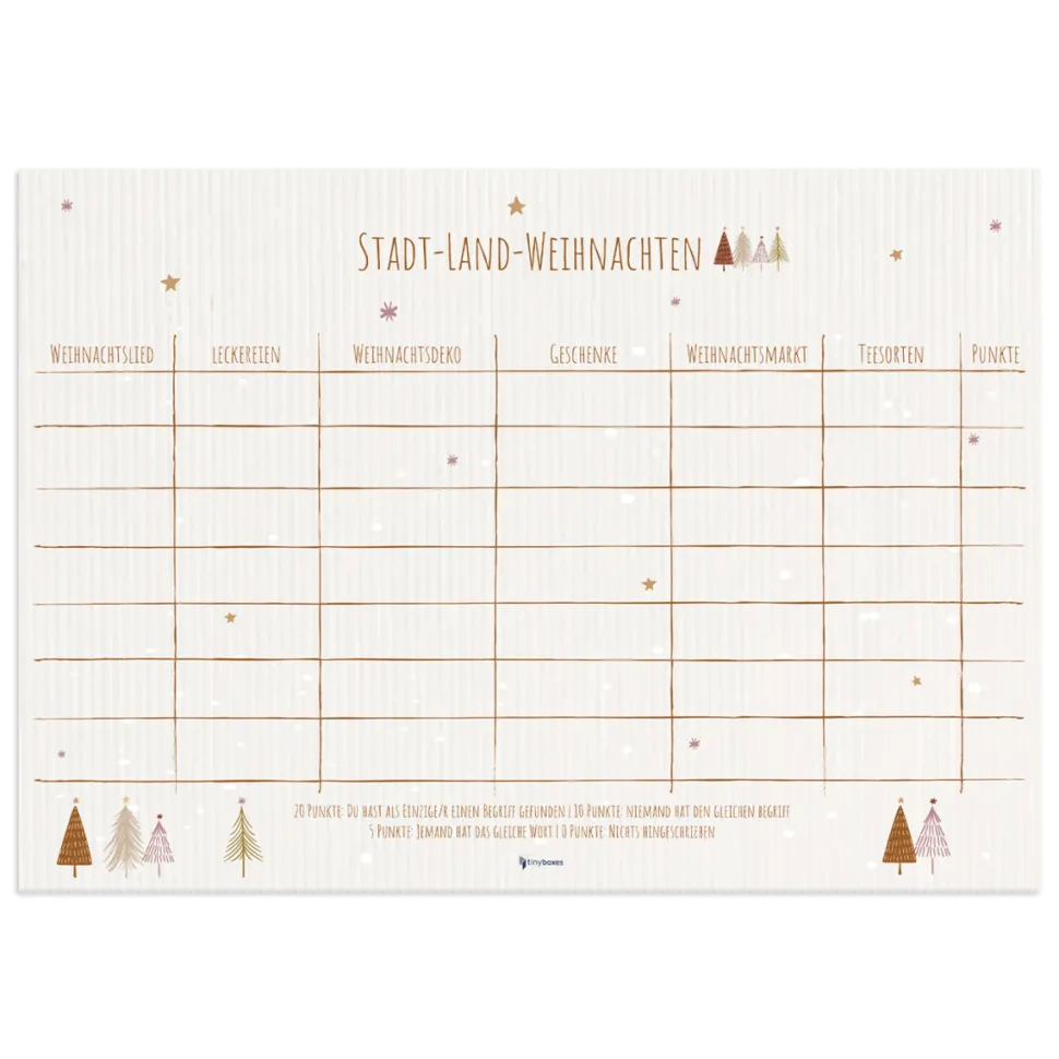 Weihnachtsspiel Stadt Land Weihnachten