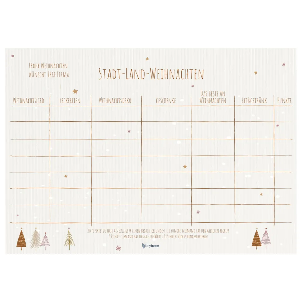 Weihnachtsspiel Stadt Land Weihnachten