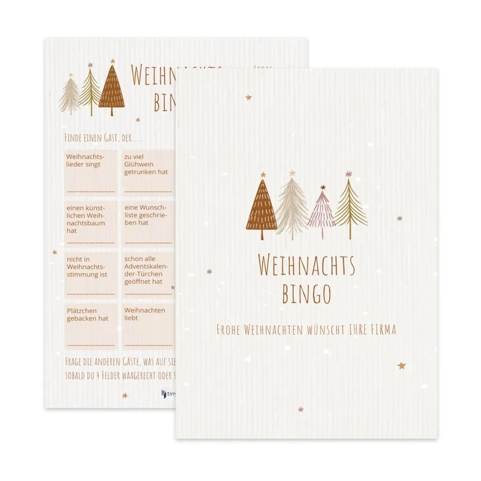 Weihnachtsspiel Weihnachtsbingo