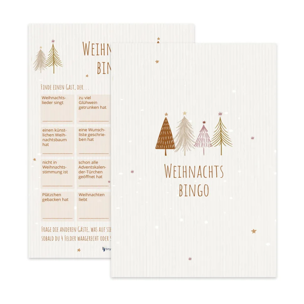 Weihnachtsspiel Weihnachtsbingo