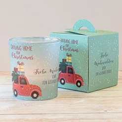Windlicht Weihnachten Alle Jahre wieder - Geschenk personalisierbar