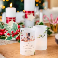 Windlicht Weihnachten Karte "Mistelzweig"