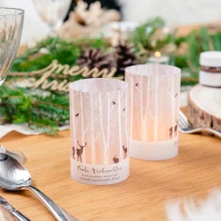 Windlicht Weihnachten Karte