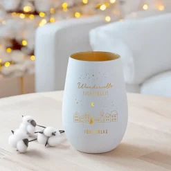Windlicht Weihnachten mit Gravur "Wundervolle Lichterzeit“
