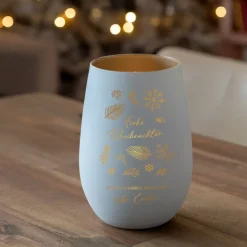 Windlicht Weihnachten mit Gravur 