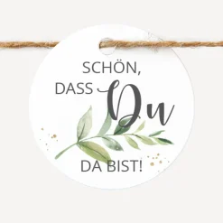 24 x Geschenkanhänger rund 