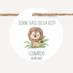 24 x Geschenkanhänger rund