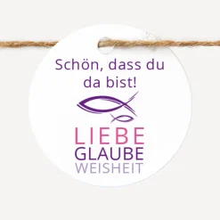 24 x Geschenkanhänger rund Mädchen