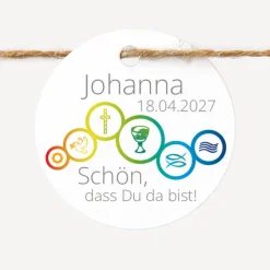 24 x Geschenkanhänger rund