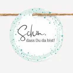 24 x Geschenkanhänger rund