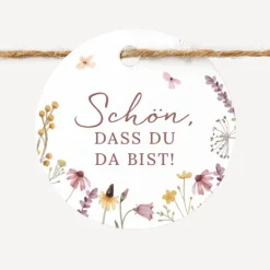 24 x Geschenkanhänger rund