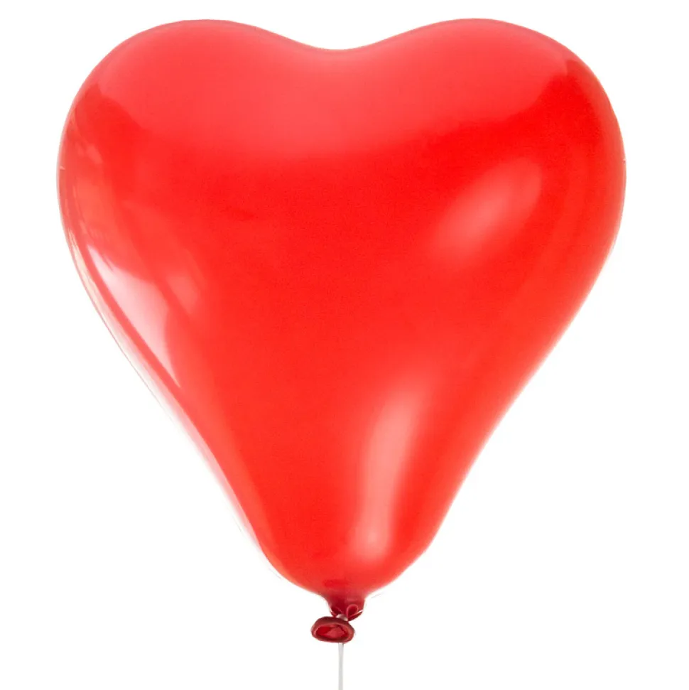 8 x Herzluftballons rot 25 cm