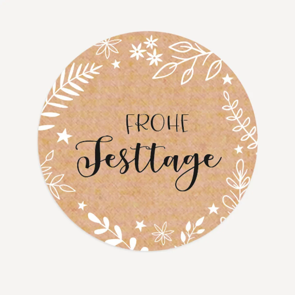 48 x Weihnachtsaufkleber geschäftlich "Frohe Weihnachten"