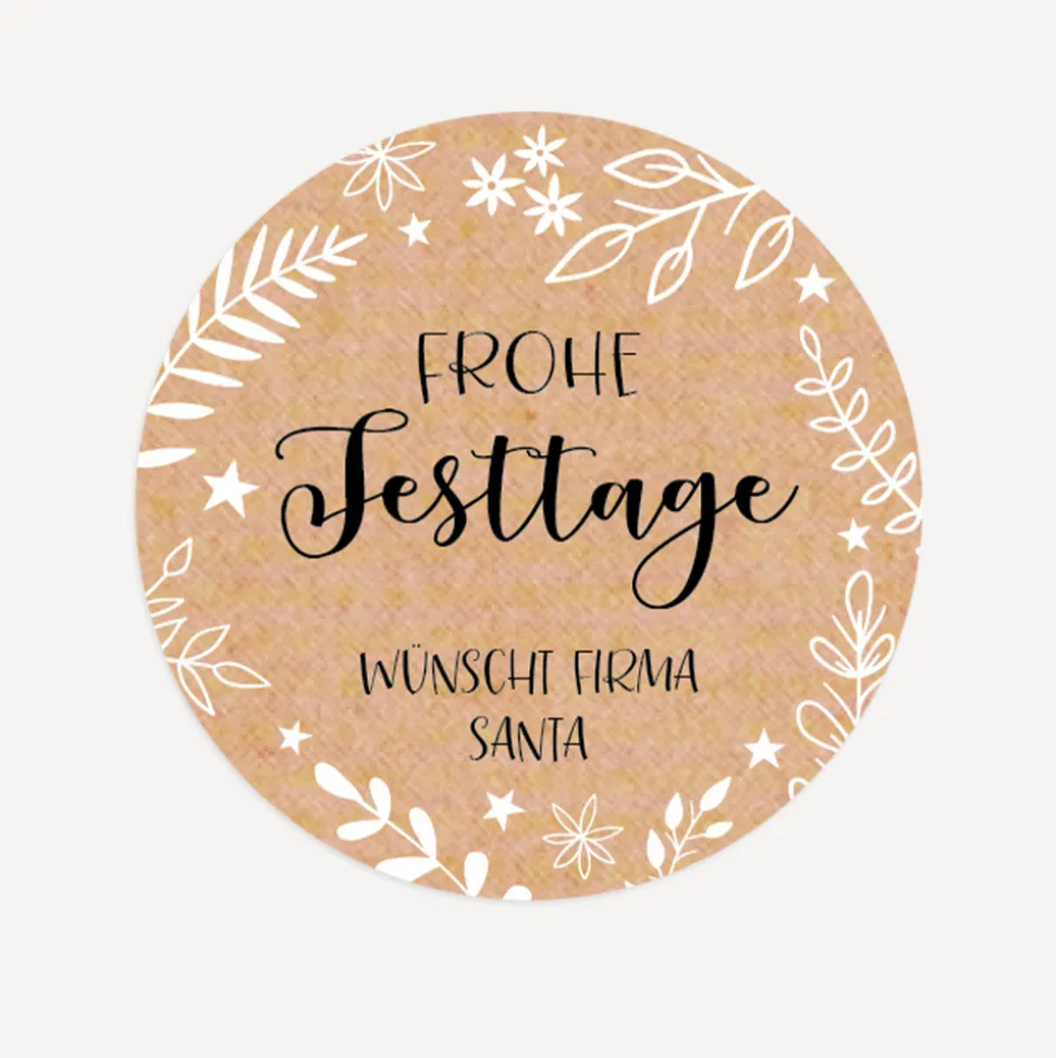 48 x Weihnachtsaufkleber geschäftlich "Frohe Weihnachten"