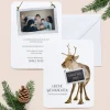 6 x Weihnachtskarte Rentier