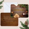 6 x Weihnachtskarte Rustikal