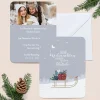 6 x Weihnachtskarte Schlitten