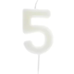 Zahlenkerze "5" - leuchtet im Dunkeln